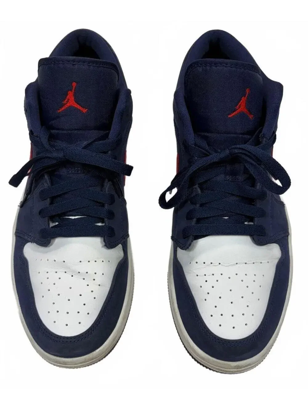 Streetwear Air Jordan 1 Low SE USA Men's 11.5 Navy Red White Sneakers CZ8454-400